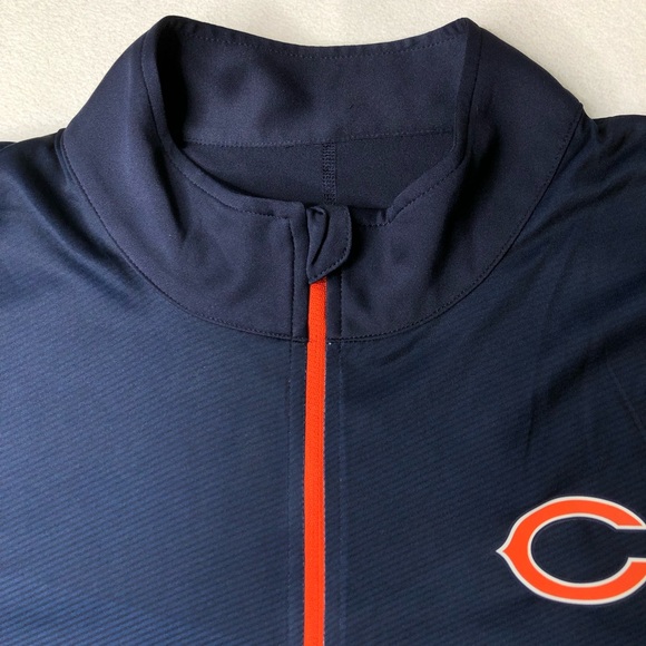NFL™️ Chicago Bears Cool Base Combine 1/4-Zip Long Sleeve Raglan Top Size (XL) - Picture 6 of 15